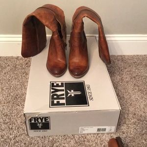 Frye Cece Seam Tall Wedge Boots size 8M